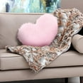 Wadada Soft Heart Throw Pillow Plush Heart Shaped Decorative Pillow