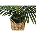 thumbnail image 4 of Indoor Plants Artificial Plant, 24" Tall, Palm, Indoor, Faux, Fake, Table, Floor, Greenery, Potted, Real Touch, Decorative, Green Leaves, Beige Woven Basket,Artificial Flowers, 4 of 5