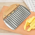 thumbnail image 6 of Crinkles Potato For Potatoes Stainless Vegetable Steel Kitchen，Dining & Bar/ Stainless Steel Wave French Fry Cutter Potato Slicer 1Pc, 6 of 9