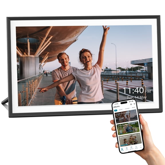 Apolosign 10.1 Inch WiFi Digital Picture Frame Powered by Nixplay, 32GB Smart HD IPS Touchscreen Photo Frame with Auto Rotate, Motion Sensor & Wireless App Sharing