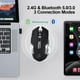 thumbnail image 5 of Ratón Silencioso Inalámbrico con Diseño de Modo Dual Bluetooth, Ratón Óptico Recargable de Modo Dual 2.4G para Oficina de Juegos de PC Portátil, 5 of 5