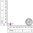 thumbnail image 3 of Gem Stone King 925 Silver and 10K Yellow Gold Pink Created Sapphire and White Lab Grown Diamond Engagement Ring for Women | 1.29 Cttw | Pear Shape 7X5MM | Gemstone September Birthstone | Size 5, 3 of 3