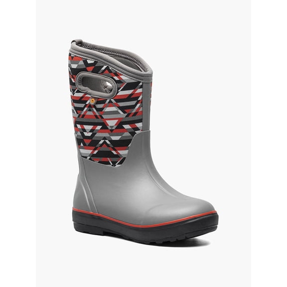 BOGS Kids' Classic II Mountain Geo Insulated Rain Boots Gray Multi - 72883-062