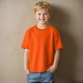 thumbnail image 2 of NIEWTR Boys Shirt Short Sleeve T-Shirt Crew Neck Casual Basic Summer Tee Tops for Kids Teen（Orange,4-5 Years), 2 of 8
