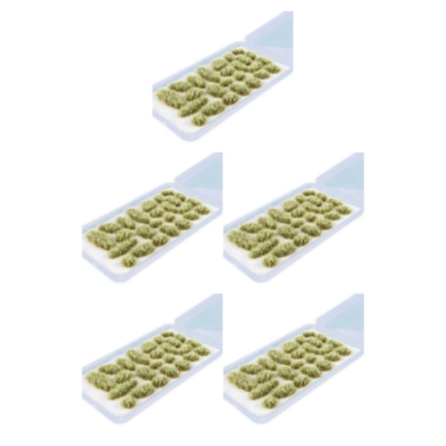 Maoww Natural 25x Simulation Cluster Grass for Train Scenery Decor Accessory Winter Green 6mm 5Set