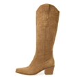 thumbnail image 2 of Women's Pointed Toe Chunky Heel Western Style Knee High Riding Boots & Winter Warm Boots, 2 of 4