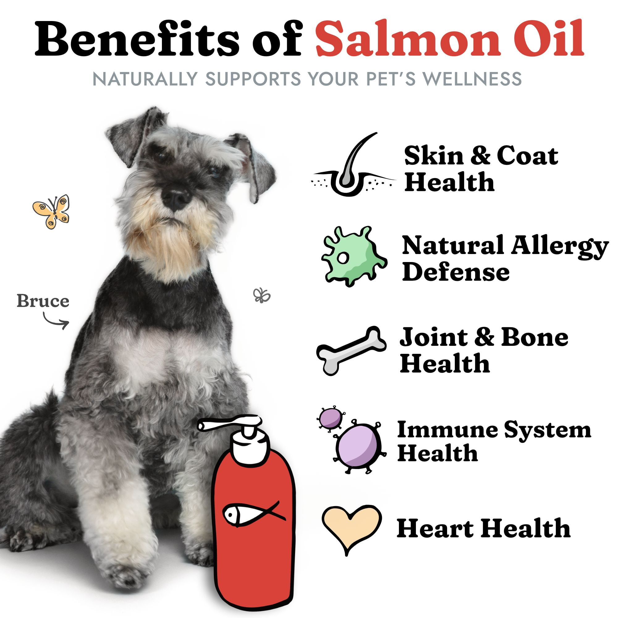 Vital Pet Life Salmon Oil for Dogs & Cats - Healthy Skin & Coat, Omega 3 EPA DHA, Supports Joint Health, 32 oz