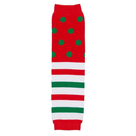 Wenchoice Girl's Red & Green Polka Dot Leg Warmers One Size