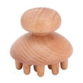 thumbnail image 1 of Masajeador de hongos de madera que promueve la circulación y limpia los meridianos. Herramienta de masaje manual portátil para cabeza, cintura, abdomen y muslos., 1 of 14