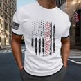 thumbnail image 2 of Charmgo Mens Shirts, Clearance Items, Men's Independence Day Flag Print Leisure Sports Comfortable Breathable Crew Neck Short Sleeve T Shirt Golf Shirts for Men, Polo Shirts for Men White, 2 of 4