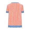 thumbnail image 4 of Tops de Manga Corta para las Mujeres Encaje Suelto Cuello Redondo Casual Color Sólido Blusa Camiseta Tops Sueltos, 4 of 5