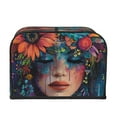 thumbnail image 2 of Pofeuu Bohemian Colorful Flower Woman Print Toaster Cover 4 Slice, Bread Dust Cover & Fingerprint Protection, Kitchen Small Appliance Covers(Toaster Cover), 2 of 7