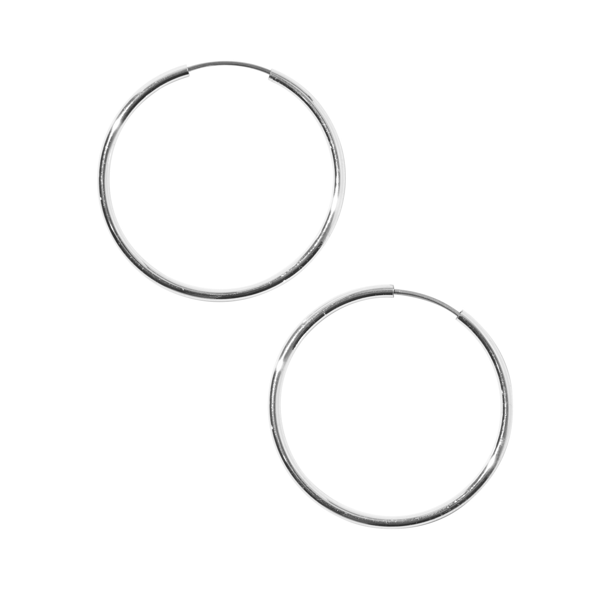 Claire's Teen Girls Silver 30 MM Hoop Earrings, Sensitive Solutions, 1-Pack