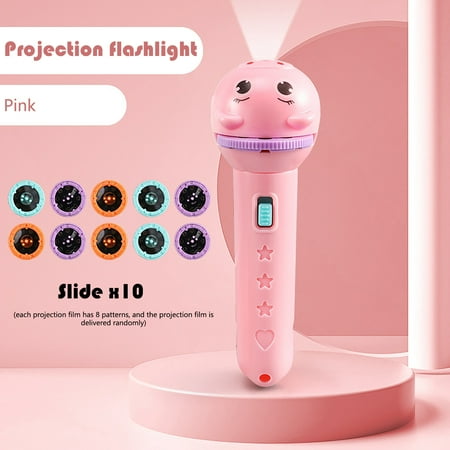

Yewap Slide Projector Flashlight Projection Light Toy Slide Flashlight Lamp Education Learning Night Light Before Going To Bed