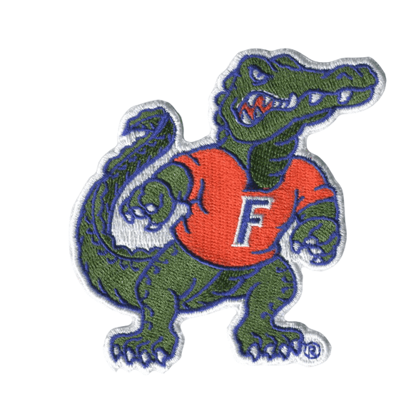 Official Licensed Florida Albert the Gator Mark 3. 125"" W x 3. 25"" H Hook Velcro Patch (Not an Iron-on Patch)