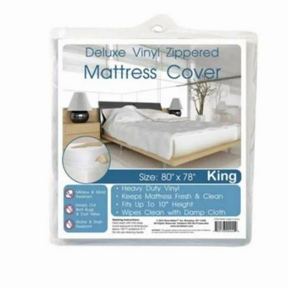 DDI 2385214 Heavy Duty Zippered Mattress Covers - King, White - Case of 24