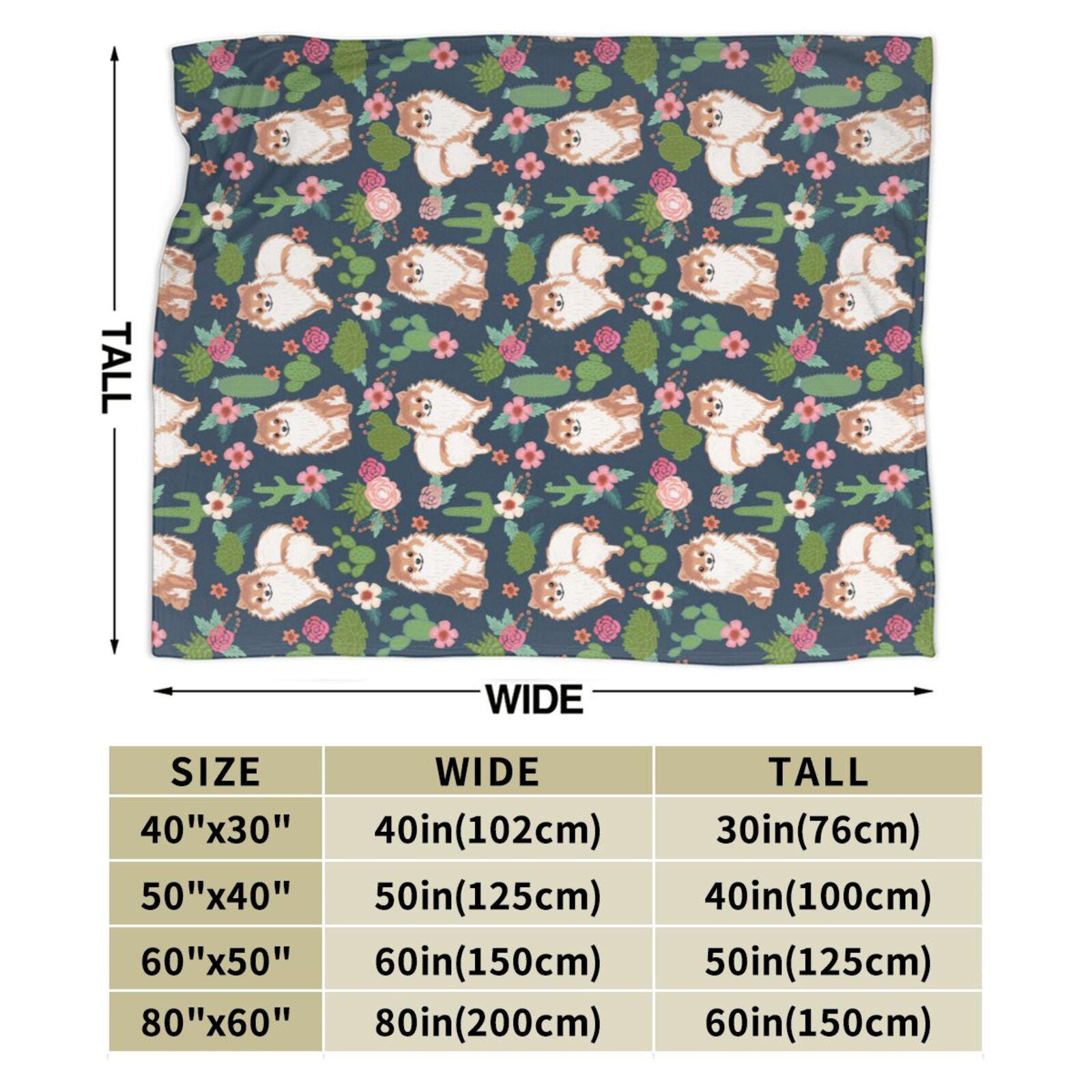 Wijzvio American Foxhound Dog Throw Blanket Soft Fuzzy Fleece Blanket For Couch Bed Living Room Decoration 50"X40"