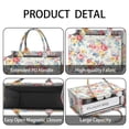thumbnail image 4 of Large Capacity Tote Bag,Pioneer Flower Floral Print Pattern Handbag Fashion Luxury Tote Bag,15.7"x13"x 5.1" Inches,Laptop Compatible, 4 of 6