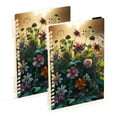 thumbnail image 2 of Boho Wildflowers Herbs Floral Ring Binder Notebook Journey Note Diary College Ruled Spiral Notebook Study Loose Leaf Paper A5 60 Pages, 2 of 8