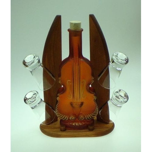 Womar Glass Carafe 5 Piece Contrabass and Shot Glass Set