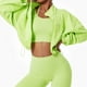 thumbnail image 3 of Chaqueta de entrenamiento con cremallera completa,Chaqueta recortada para correr y yoga, ropa deportiva de manga larga con cremallera completa, cuello levantado deportivo, top con cremallera, diseño de próxima generación, 3 of 6