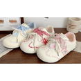 thumbnail image 6 of Women's Retro Ribbon Sneakers - Sweet-Vintage Chunky Platform, Flat Casual Shoes, 6 of 11