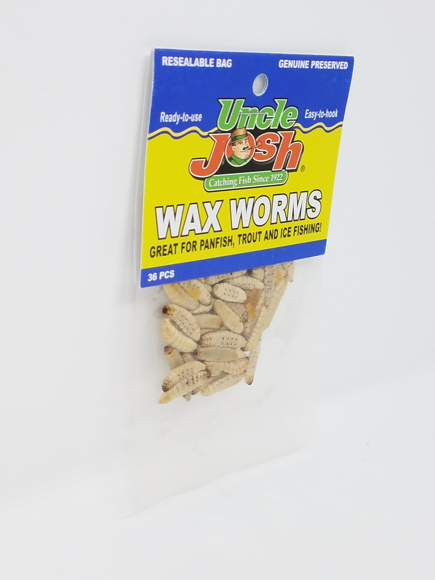 Uncle Josh Fishing Bait Preserved Wax Worms PB-WW - 36 Pack