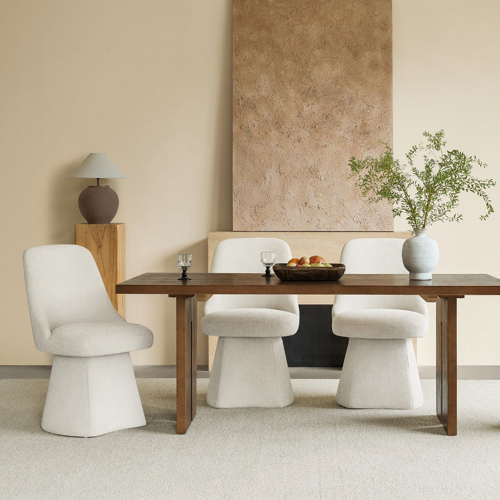 CHITA Upholstered Swivel Dining Chair Set of 2