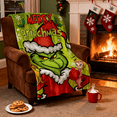 thumbnail image 4 of Christmas Blankets Clearance, 70*100cm Printed Blanket Christmas Green Flannel Blanket Conditioning Lunch Break Blanket, 4 of 5