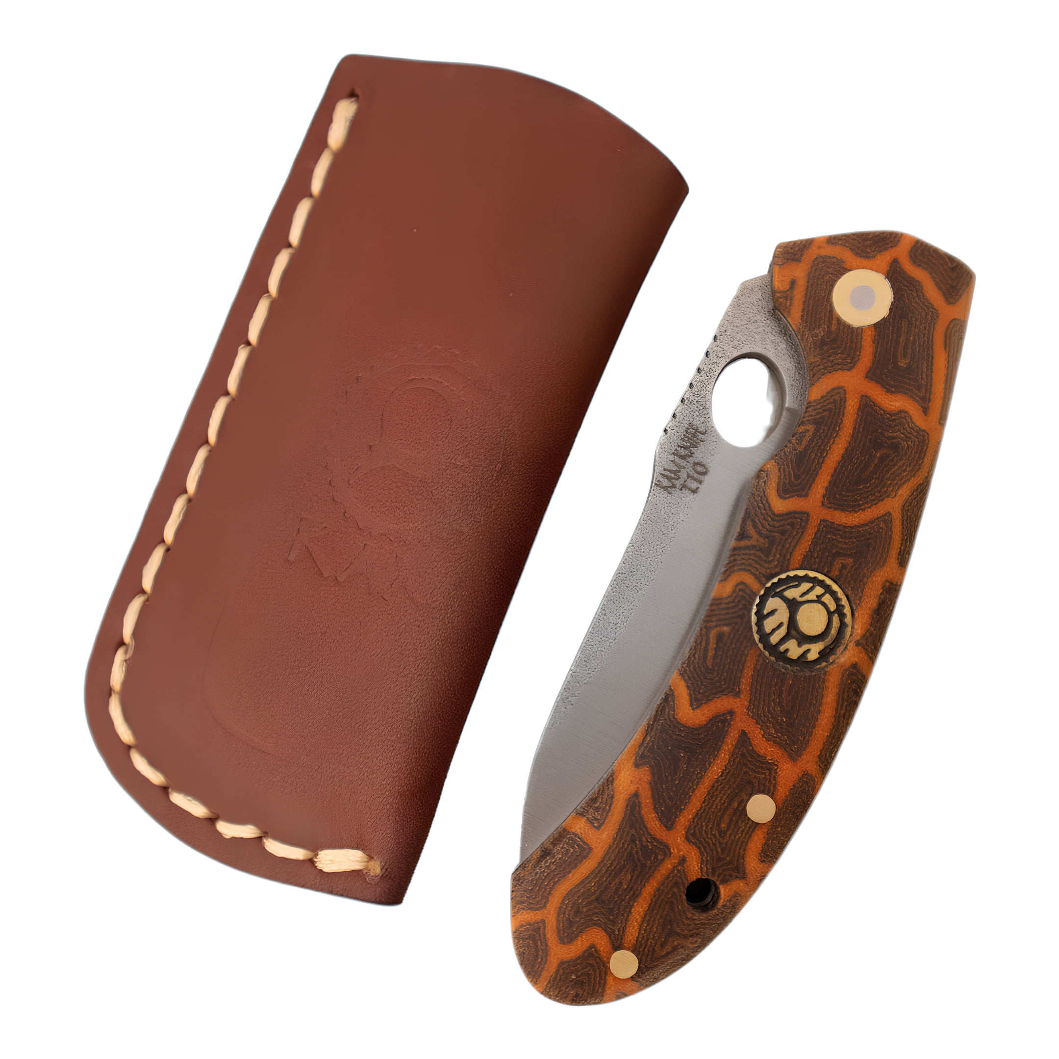 Kam Knife - Folding Knife Stainless Steel D2 with 3.14" Blade EDC Knife; White Handle Camping Knife; Small Hunting Knife Perfect for Outdoors and Hiking