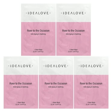 Idealove Rose to the Occasion, Anti-Aging & Soothing, 5 Beauty Sheet Masks, 0.85 fl oz (25 ml) Each