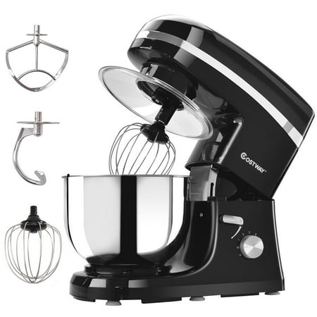 Professional Food Mixers - Costway Electric Food Stand Mixer 6 Speed 5.3Qt 800W Tilt-Head Stainless Steel Bowl
