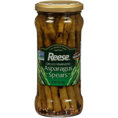 Asparagus Label - Reese Grilled Marinated Asparagus Spears, 12 oz, (Pack of 6)