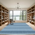 thumbnail image 2 of ODIKA 3'x5' Machine Washable Non-Slip Area Rug, Geometric Navy Blue High Traffic Rug with Pad, Blue, 1056654, 2 of 8