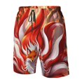thumbnail image 4 of Zufioo Red Sun Flame Fox for Men's Casual Beach Shorts, Sports Fitness Quick-drying Drawstring Shorts with Pockets for Home Wear-X-Large, 4 of 6
