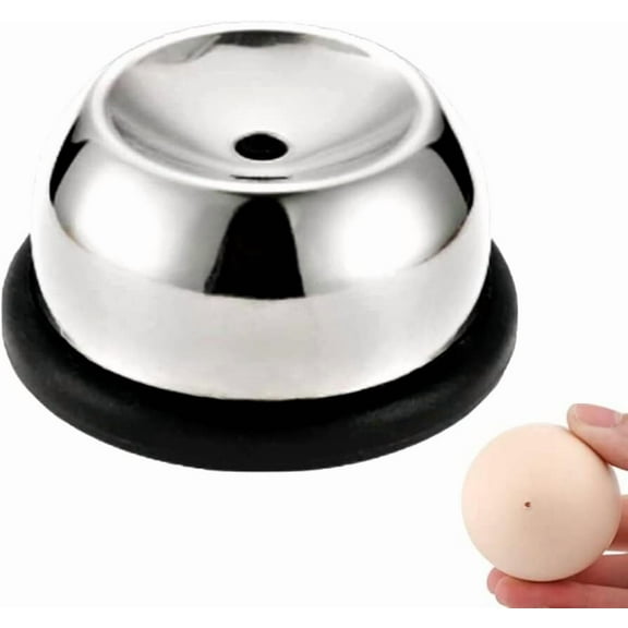 Egg Piercer for Raw Eggs, Stainless Steel Egg Poker for Boiling Eggs, Great Eggshell Peeler Tool to Get Good Hard Boiled Eggs, Egg Hole Puncher Pricker with Retractable Pin, Black