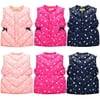 BOBORA 1-6T Toddler Coat Kids Baby Girls Floral Warm Waistcoat Vest Jacket Winter Outerwear
