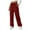 Wine, variant on Wide Leg Sweatpants Women Fashion Casual Solid Color Pants Elastic Waist Comfortable Long Pants with Pocket Corduroy Wide Leg Loose Lounge Joggers