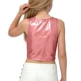 thumbnail image 4 of EGNMCR Round-Neck Tank Top Children's Spring And Summer Solid Color Festival Of Carnival Party Festival Performance Costumes Round Neck T-shirt Top For Kids Children polyester top, 4 of 4