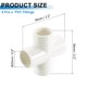 thumbnail image 2 of Conectores de 1/2", 8 piezas, conector de codo de 4 vías, fitting de esquina, blanco, 2 of 7