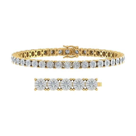2 Carat Diamond Tennis Bracelet in 10K Yellow Gold (7.25 Inch)