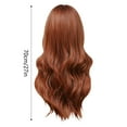 thumbnail image 3 of LHWEN European And American Style Ladies Dyed Red Brown Long Curly Hair High Temperature Silk Wig Suitable For Parties Festivals 70cm / 27inches Beauty Salon Straight Hair Fun Lace Wavy Curls Braided, 3 of 9