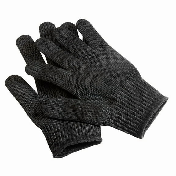1Pair Black Steel Wire Metal Mesh Gloves Anti Cutting Wear Working Gloves Garden Gloves