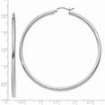 thumbnail image 3 of Real 14kt White Gold Polished 2.5mm Tube Hoop Earrings; for Adults and Teens; for Women and Men, 3 of 3