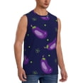 thumbnail image 2 of Balery Eggplant Camisetas sin mangas para hombre, absorbe la humedad y protege contra el mal olor.-Small, 2 of 7