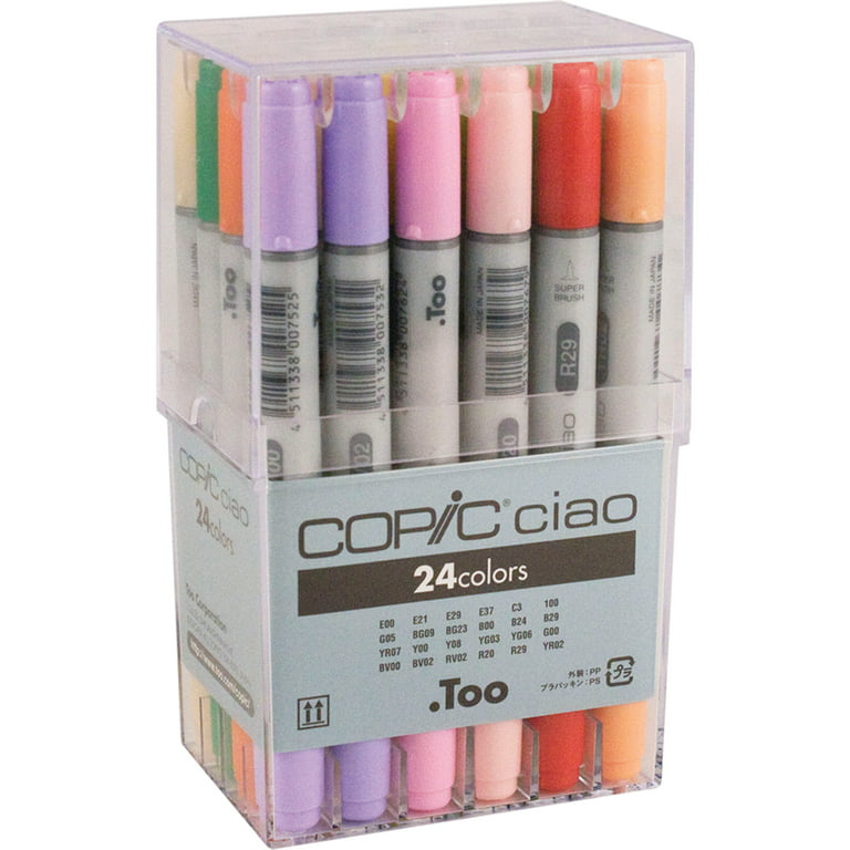 Yosoo Basic 24 color Sets Finecolour Sketch Marker Alcohol Based Ink a Fine  Point Tip and a Broad Chisel Tip 24-piece Art Markers for Drawing Fashion