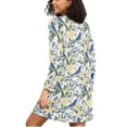 thumbnail image 2 of joogoo Bird and Blueberry Women's Long Sleeve Nightgown Sleepwear XXL, 2 of 8