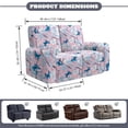 thumbnail image 6 of TSOVTHRID Butterfly Cherry Blossom Print Loveseat Recliner Cover, 6-Piece Reclining Loveseat Covers with Elastic Bottom Sofa Furniture Protector for Pet Dog, 6 of 7