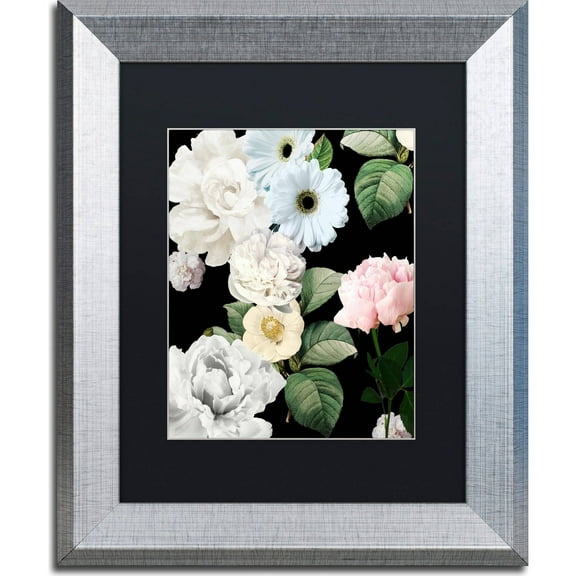 Trademark Fine Art "Wallflowers" Canvas Art by Color Bakery, Black Matte, Silver Frame