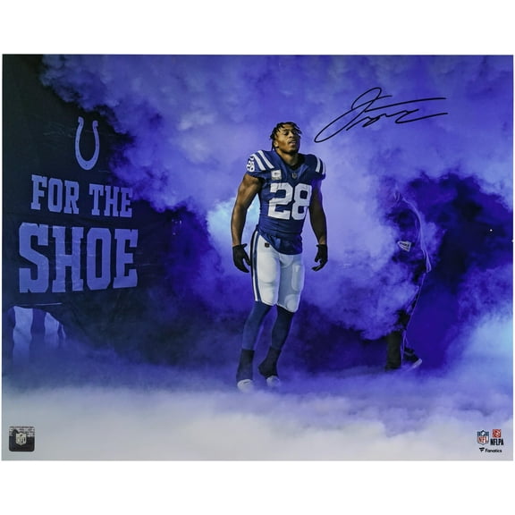 Jonathan Taylor Indianapolis Colts Autographed 16" x 20" Smoke Entrance Photograph - Fanatics Authentic Certified